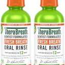 TheraBreath Fresh Breath Mouthwash, Mild Mint Flavor, Alcohol-Free, 16 Fl Oz (2-Pack)