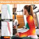 Shoulder Massage Heating Pad, Ultra Long Heated Wrist Wrap, Elbow Heating Pad with 3 Vibration and Heat Settings, Shoulder Heating Pads for Pain Rotator Cuff Frozen Shoulder with AC Adapter