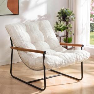 MAXYOYO Modern Accent Chair, Tufted Living Room Chair with Metal Frame, Standard
