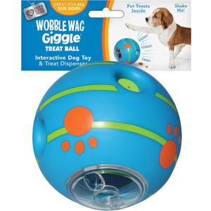 Wobble Wag Giggle Treat Ball- Interactive Dog Toy & Treat Dispenser, Fun Giggle Sounds When Rolled or Shaken, Great for Dogs Pets Know Best