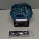 Choerinton Portable Camping Fan Compatible with Makita 18V Battery Personal Battery Powered Fans Tent Fans with Hanging Hook, Remote, 180LM LED Light,3 Speed for Tent RV Bed Trip Job Site(Tool Only)