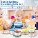 12pc Multicolor Salad Dressing Containers 1.69oz Small Salad Dressing Cups with Lids Stainless Steel Condiment Containers Reusable Sauce Containers for Kitchen Picnic Travel Meal Prep