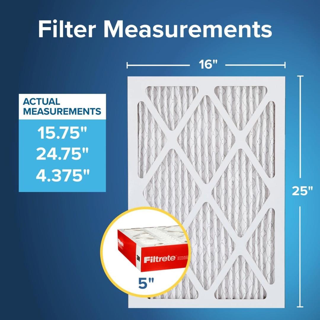 Filtrete "16x25x5", AC Furnace Air Filter