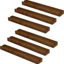 Ilyapa Wood Vinyl Wall Mount - 6 Pack Espresso Record Shelf to Display Your LP - Simple Vinyl Record Wall Mount Album Shleves for Display & Storage