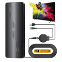 2025 Upgraded TV Antenna for Smart TV, 1800+ Miles Range Strongest for Local Channels with Amplifier Signal Booster, Waterproof Design, 33FT Coax Cable-Support 4K 1080p TV Antenna Indoor Ourdoor