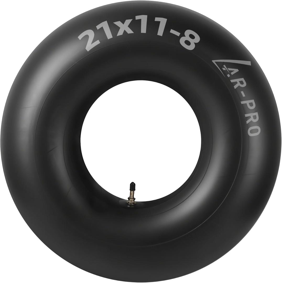 AR-PRO 22x11-8, 21x11-8 Inner Tubes for ATV, Lawn Tractor, Garden Trailer, Golf Cart, Snow Blowers, and More - with TR6 Straight Metal Valve Stems - Made from Durable Butyl Rubber