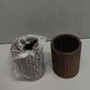 NUPTIO Wood Vases Rustic Centerpiece: 2 Pcs 5.1" Wooden Vase for Home Decor - Brown Small Vase for Wedding Table Living Room Shelf Decor