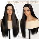 28 Inch Long Straight Honey Brown Wigs for Women, Heat Resistant Synthetic Hair Middle Part, Natural Looking Wig for Daily/Party/Cosplay