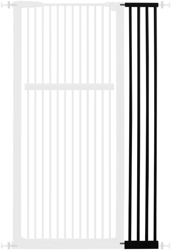 Lumizone 55.12" Extra Tall Pet Gate Extension Kit 8.27" Wide Black, Size: 8.27" W, Extension