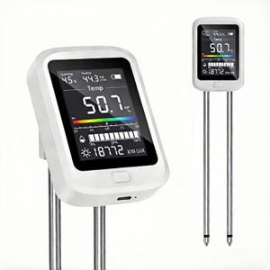 Soil Moisture and pH Meter Set, Ideal for Small Houses and red Areas, Portable pH Soil Tester for Garden Soil, Measures Soil Moisture and Nutrient Levels.