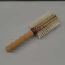 Boar Bristle Round Brush with Cork Handle  2.75 Inch Wooden Barrel with Nylon Pins for Blow Drying Fine Thin Thinning and Color-Treated Hair | Volumizing Blowout Brush for Women