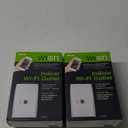 WiOn 50050 Indoor WiFi Plug With 1 Grounded Outlet; White 2 Pack