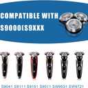 SH90 Replacement Heads Compatible with Philips Norelco Shavers Series 9000, New Version of Metal Wheel Buckle and Upgrade Double-Layer Precision Replacement Blades(3 Pack)