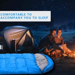 Camping Sleeping Bags for Adults Kids Waterproof Lightweight Sleeping Bag for Cold Weather or Warm Backpacking Hiking Mountaineering Indoor Outdoor Use (Blue)