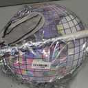 WERNNSAI Disco Ball Piñata - Disco Party Decoration for Adult Birthday Party Supplies Hanging Disco Piñata with Bat Blindfold Mirror Roller Skating Pull String, 12.2” x 12.2”