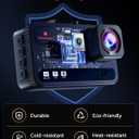 4K+4K Dash Cam Front and Rear, Free 128GB Card Included, 5.8GHz WiFi Dash Camera for Cars, Built-in GPS, G-Sensor, 170Wide Angle, 3" IPS Screen, 24H Parking Mode, Support 512GB Max