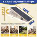 Dog Ramp for Bed & Couch - Extra 51.2" Long Adjustable Height 9.5" to 24" Wooden Non-Slip Pet Ramp, Portable Foldable Doggie Car Ramp for Small Medium Large Dogs, 200 LBS Load
