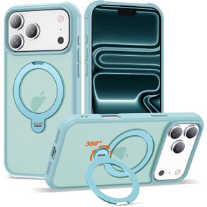 Case for iPhone 17 Pro Max with 360°Spin Stand,6.9" Blue