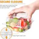 Zezzxu 100 Pack Clear Plastic Take Out Food Containers, Square Cake Slice Containers with Hinged Lids, Disposable To Go Boxes for Cookies, Desserts, Fruits, Salads, Sandwiches