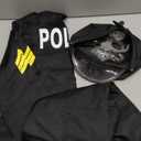 Police Officer Costume for Kids Boys Cop Costume Halloween Dress Up (10-12 Years)