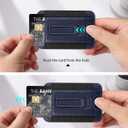 Detachable Card Holder for iPhone 16 Pro Max Case Leather with Stand, fits for MagSafe, Adjustable Kickstand Wallet,Magnetic Leather Case with Screen Protector(Navy, IP16 Pro Max-6.9inch)