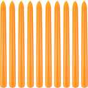10 Inch Orange Taper Candles, 10 Pack Unscented Candlesticks for Dinner, Fall Harvest, Halloween, Seasonal Celebration and Home Decoration