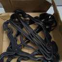 Plastic Kids Hangers - 30 Pack Non-Slip Baby Clothes Hangers for Closet, Toddler & Newborn Clothing Pants, Skirts, Coats (Black)