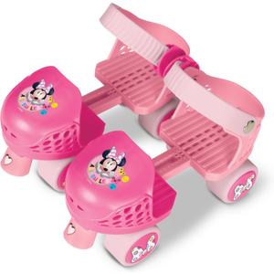 Minnie Mouse Junior Skates Includes Knee and Elbow Pads, Size Adjustable Design for Growing Feet J5-J10