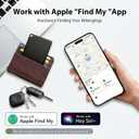 2 Pack Smart Tag Wallet Tracker Card [Apple MFi Certified] Work with Find My (IOS Only)Wireless Charging Worldwide Ultra Slim Air Tracking Card Bluetooth Key Finder for Kid Pet Bag Luggage Waterproof