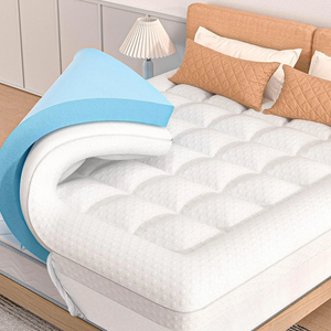 Dual Layer Memory Foam Mattress Topper - AprLeaf 3 Inch Pillow Top Mattress Topper, 2 Inch Cooling Gel Memory Foam and 1 Inch Pillow-Top Cover for Medium Support Relief Back Pain (Queen, Grey)
