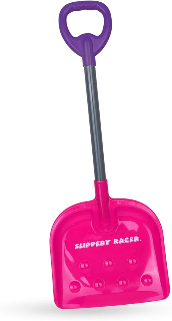 Slippery Racer Kids Outdoor Snow Shovel 27 inch (Pink/Purple)