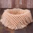 Coberllus Newborn Baby Photography Props Blanket Handmade Knitted Twist Wrap Posing Aid Backdrops for Boy Girls Photography Shoot