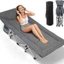 Camping cots for Adults,Cots for Sleeping,Cushion and Pillow, Camping Tent cot,High Weight Capacity, Compact Storage,with Carry Bag,Ideal for Outdoor Camping, Office use,Napping, Beach Trips