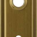 2 Pack Mortise Lock Door Plates for Interior Doors, Old Style Mortise Door Knob Cover Backplate Replacement, Antique Brass Door Escutcheon Plates