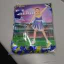 Spooktacular Creations Girl Cheerleader Costume, Halloween Cute Cheer Uniform Outfit with Accessories for Dress Up Parties (Small(5-7 yrs), Yellow Blue)