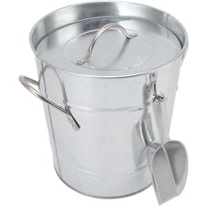 Ice Bucket, Stainless Steel 4 Quart, Insulated Bar Cooler & Drink Tub with Double Wall and Safety Cover for Bars, Restaurants, Parties (Stainless Steel Color)