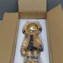 Dosker Astronaut Statues Spaceman Sculpture Polyresin Arts Gifts Gold Figurine Ornament Room Decor for Men,Home and Crafts Desktop Accessories Tabletop Decoration, Living Room, Office, Bookshelf (Large)