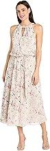 Elegant Halter Neck Floral Chiffon Midi Dressb⁶ Women`s Dress, Size 6