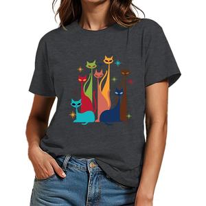 Graphic Tees for Women Casual Cute Tops Funny Printed Soft Shirts Summer Short Sleeve (Beige, XXL)