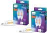 PHILIPS LED 40W B12 4-Pack Dusk to Dawn Soft White (2700K) 300 Lumen (3W = 40W) Clear Flicker-Free Candelabra Light Bulbs