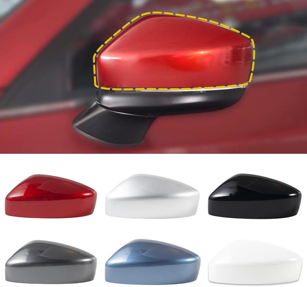 Car Door Side Rearview Mirror Cover Compatible With Mazda CX-5 CX5 2017 2018 2019 2020 2021 Housing Rearview Mirror Protective Cover Steel Platinum Ash Right Passenger Side