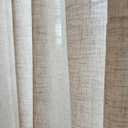 MAIHER 100 Inch Extra Wide Pinch Pleated Curtains, Light Filtering Natural Linen Semi Sheer Curtains 96 Inches Long for Living Room Soft Drapery Pinch Pleat Drapes with Hooks (1 Panel, 100 W x 96 L)