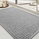 tchdio Soft Chenille Bath Mat-Super Absorbent Bathroom Mat Quick Dry- Rubber Backed Bath Mats for Bathroom Floor Non Slip- Machine Washable Bathroom Rugs Front of Bathtub,Shower Room, (1'5" x 4'11")