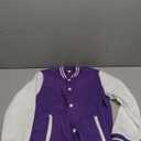 Mowbeat Kids Baseball Jacket Girls Bomber Jackets Boys Varsity Coats Top for Girl Sports Track Outerwear (10 Years, Purple)