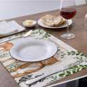 50 Pieces Paper Placemats for Woodland Baby Shower, 11"x17" Forest Animals Disposable Table Place Mats, Woodland Animals Baby Shower Decorations