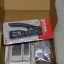 RJ45 Crimp Tool Kit Pass Thru Ethernet Crimper for Cat5e Cat6 Cat6a 8P8C Modular Connectors, All-in-One Cat6 Crimping Tool and Tester(9V Battery Not Included)