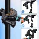 LMS Mic Stand Phone Holder, Flexible Phone Holder for Microphone Stand, iPhone Music Stand Holder Mount, Mic Stand Cell Phone Clip for iPhone 15 14 13 12 Pro Max Samsung Galaxy Pixel (Long, 16)