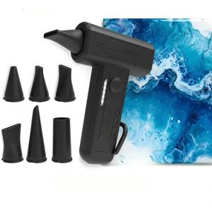 NISITEM 6-Nozzle Cordless Art Blower - Variable Speed for Resin, Acrylic Pouring & Dutch Pours, Lightweight & Floetrol Compatible