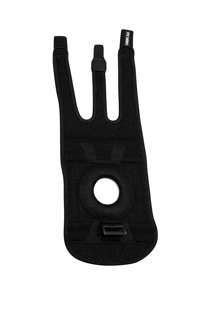 Fit Geno KneeXpert Knee Brace with Side Stabilizers & Patella Gel Pad - Adjustable Compression Support for Pain Relief, Meniscus, ACL, Arthritis, Running - M/L 