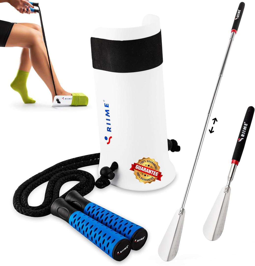 SOKELP-Sock Aid-Sock Aids for Putting On Socks-Sock Assistant Device No Bending-Hip Kit-Disability Aids for Elderly & Pregnant-Sock Helpers to Put On Your Socks for Seniors & Shoe Horn (Blue)